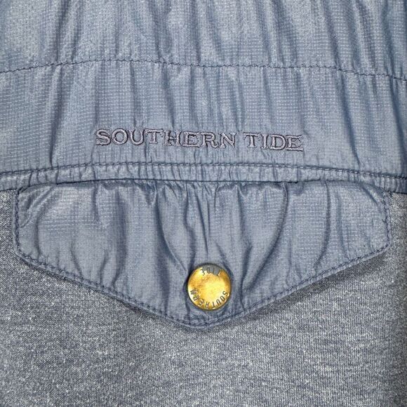 Southern Tide to Trail Quarter Zip Sweater Pullover Men Large Navy Blue Pockets - Picture 5 of 10